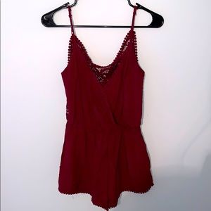 Laced detailed romper